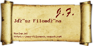 Jász Filoména névjegykártya